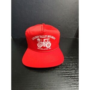 Vtg Lebanon Valley Implement Tractor Mesh Trucker Rope‎ Cap Hat Richland PA